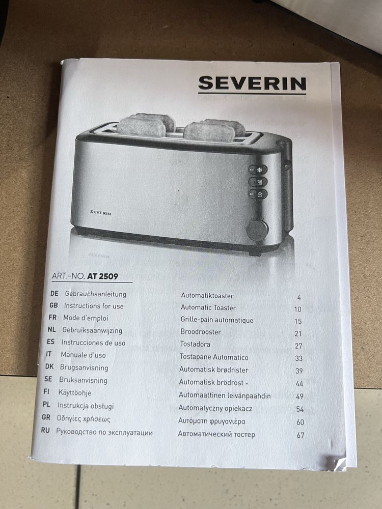 Toster długi na 4 tosty Severin