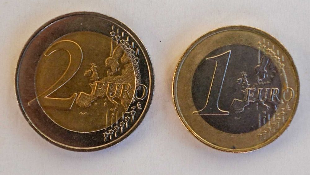 Lote de Moedas 2 e 1 eur Mónaco de 2014