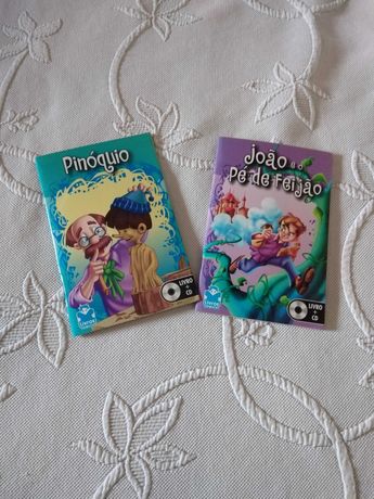Dois livros infantis- pinóquio e João e o pé de feijão