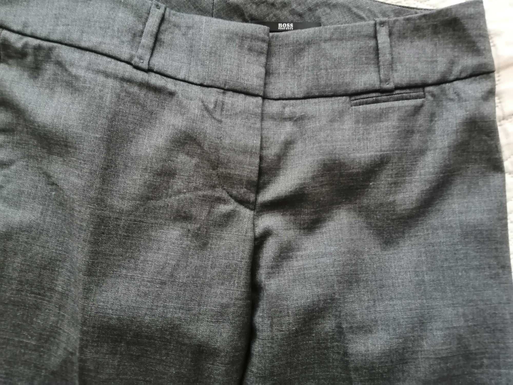 damskie spodnie materiałowe 97% wełna marka Hugo Boss rozmiar 36
