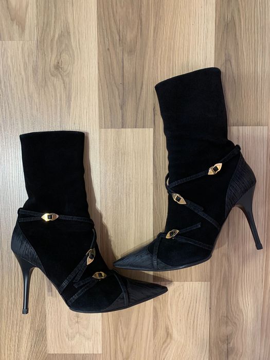 Gerardina di Maggio Италия, р.38, 100% замша/кожа, ботильоны