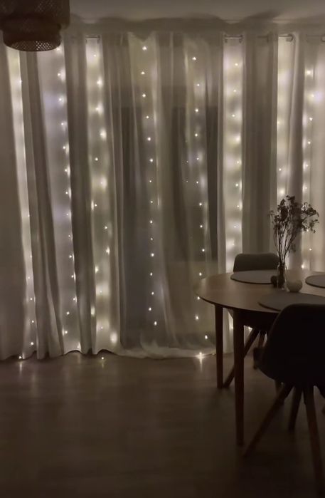 Гірлянда штора "Роса" 3*3 з пультом