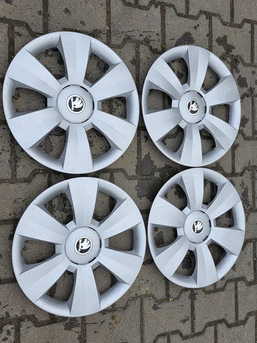Kołpaki 15'' Srebrne SKODA Fabia III Rapid ORYGINAŁ komplet
