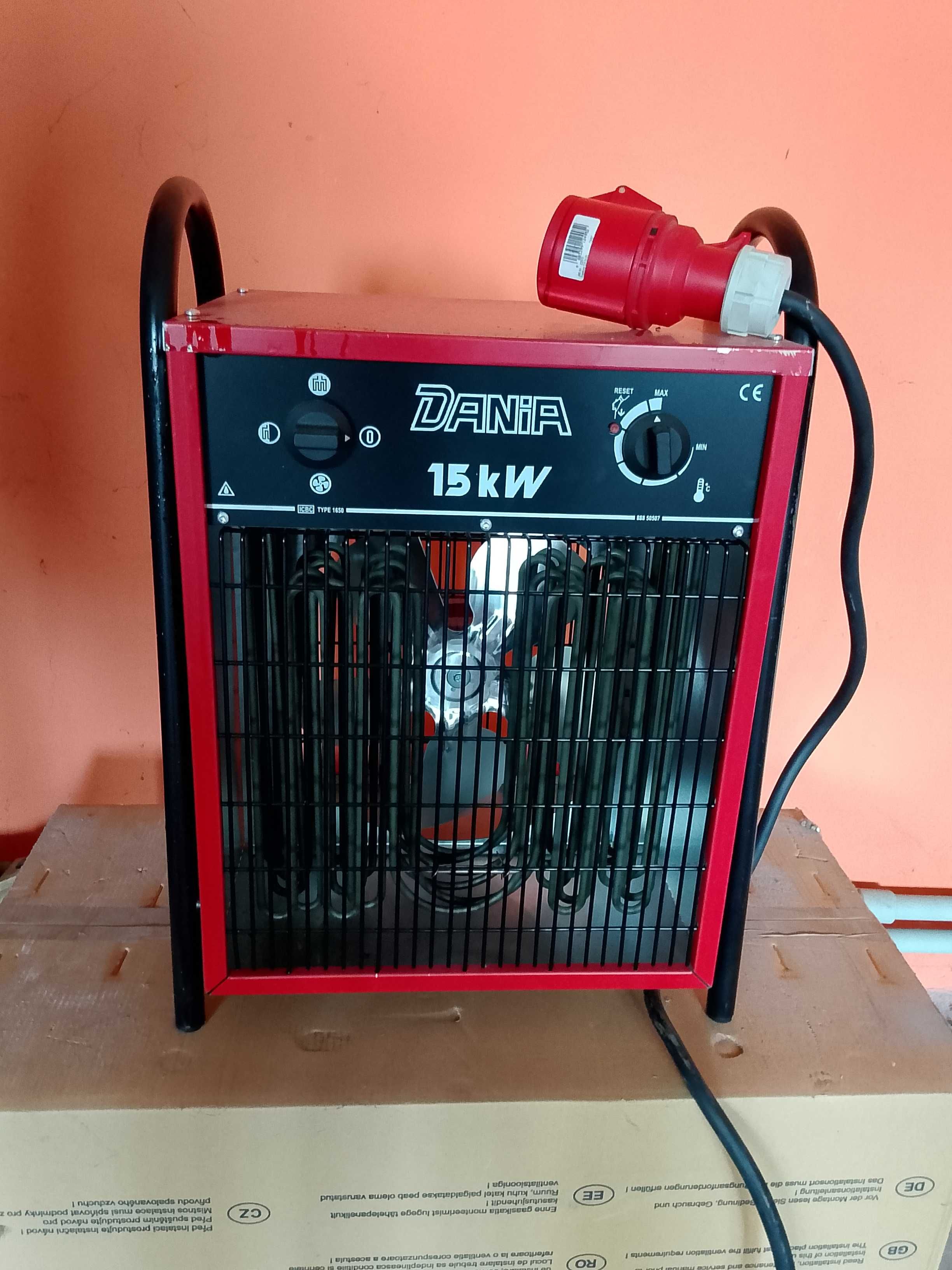 Sprzedam NAGRZEWNICE ELEKTRYCZNA DANIA 15 KW komplet z przewodem