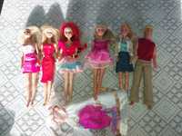 Lalki Barbie zestaw 6 szt. + gratis ubranka