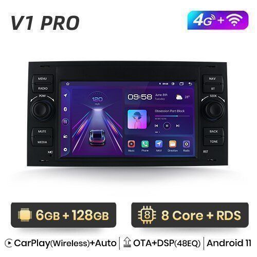 Radio nawigacja Ford Focus C-Max Mondeo Galaxy C-Max Android 6GB 128GB