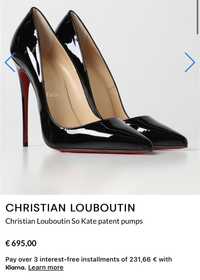 Sapato Scarpin CHRISTIAN LOUBOUTIN So Kate patent pumps