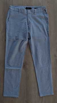Reserved slim fit r.32 proste spodnie / ściągacz w pasie/ drobna kratk