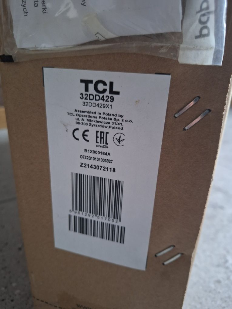 Telewizor tcl 32 + dekoder dvbt2