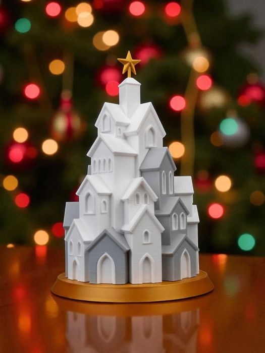 Magia Świąt Lampa Zimowe Miasteczko Świąteczna ozdoba w Formie Choinki