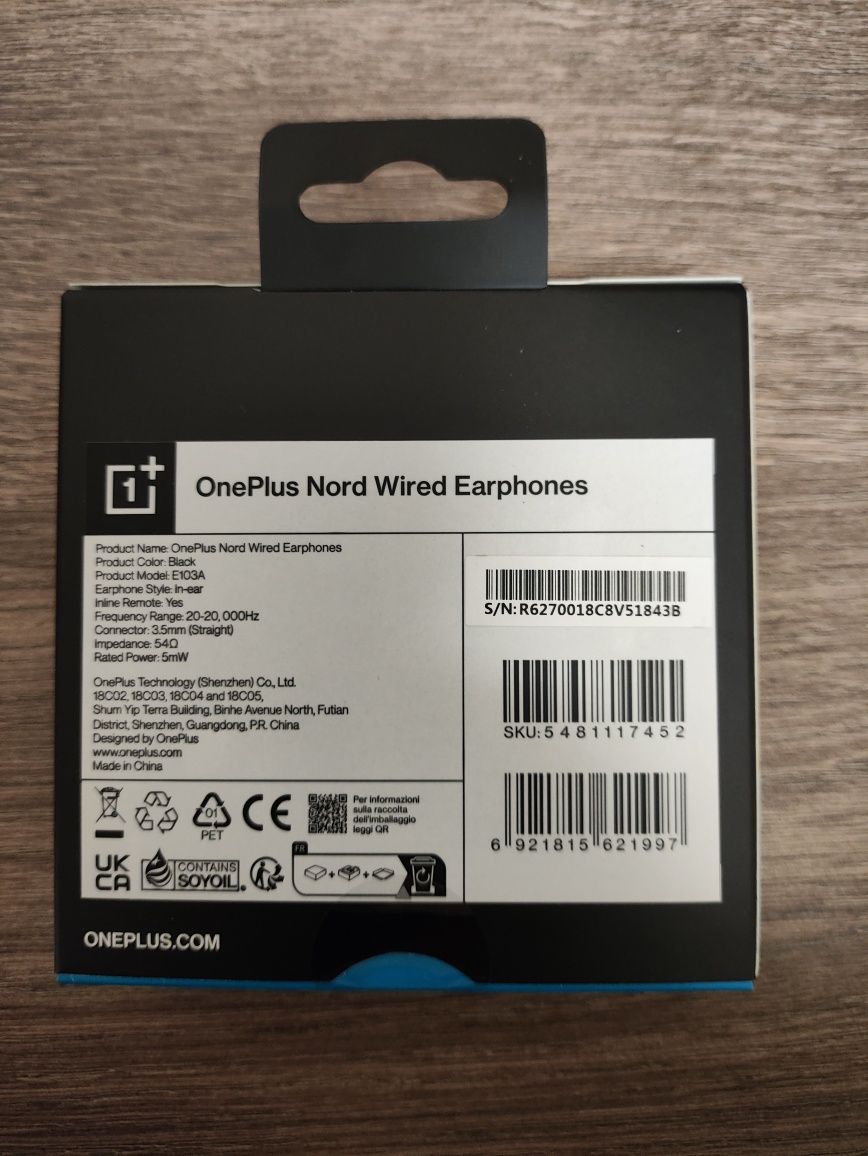 НаушникиOnePlus Nord Wired Earphones Black