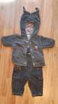 Jeansy i bluza polarowa zestaw H&M   62