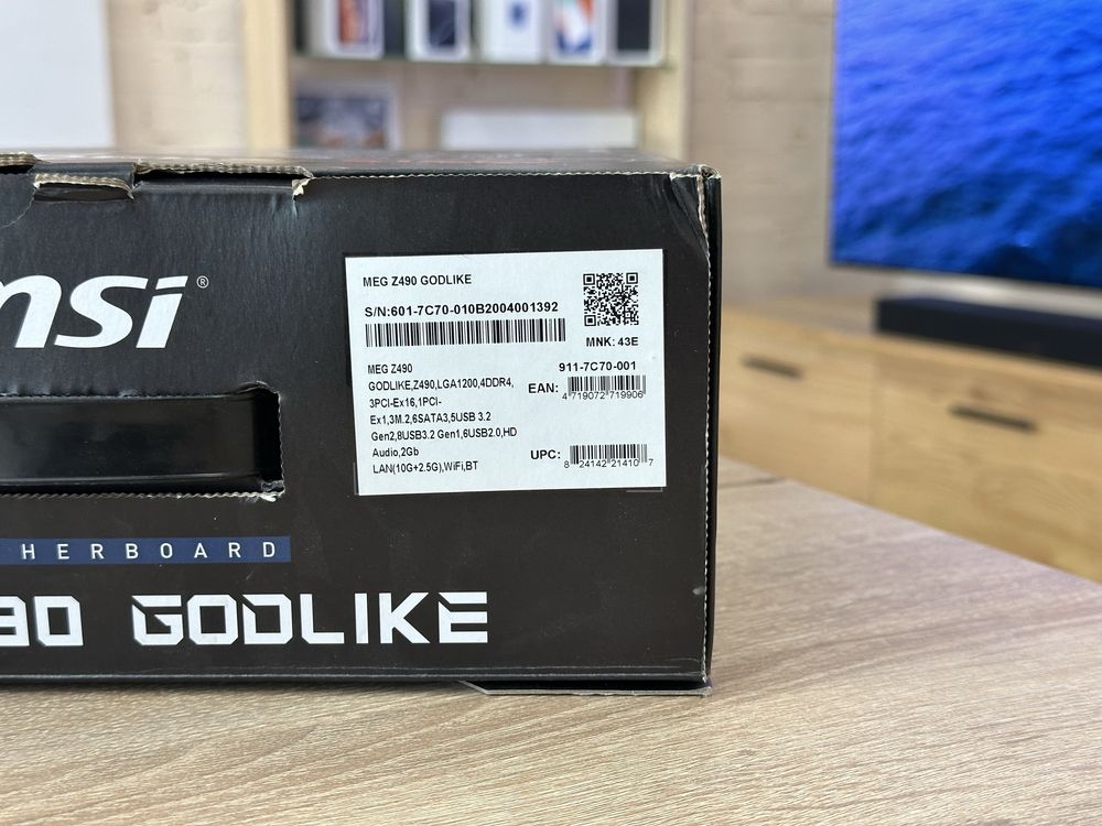 Материнська плата MSI MEG Z490 1200 GODLIKE 10GbE WiFi Bluetooth