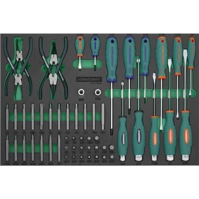 Zestaw narzędzi we wkładce EVA 57el Jonnesway