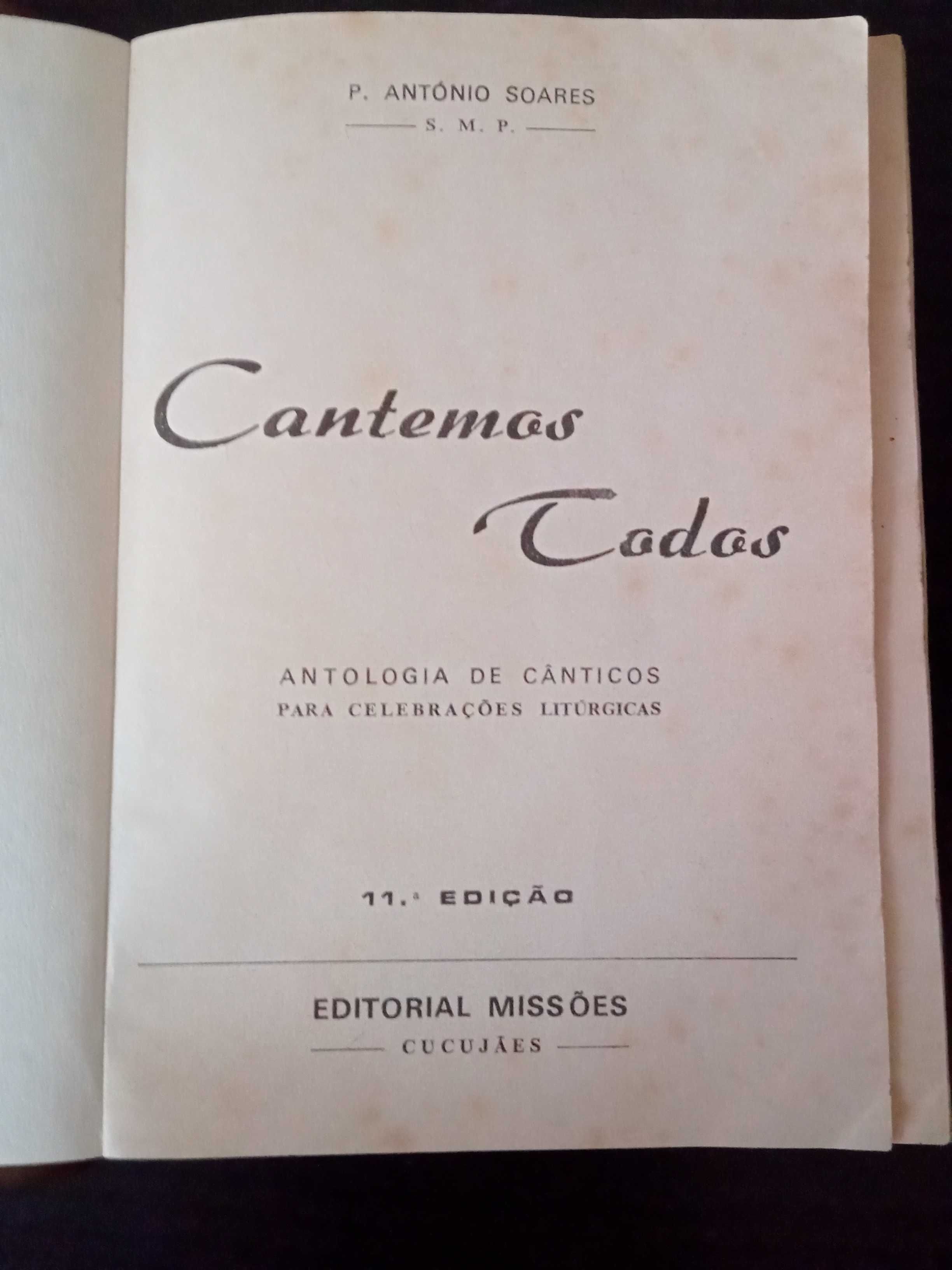 "Cantemos todos" Livro de Cânticos Vintage => Pago os portes de envio!