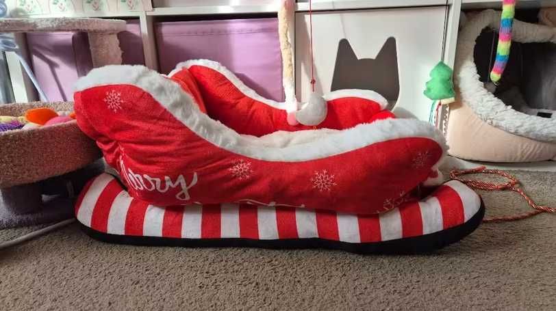 Legowisko dla Psa Kota Świąteczne Sanki Kojec Posłanie Nowe