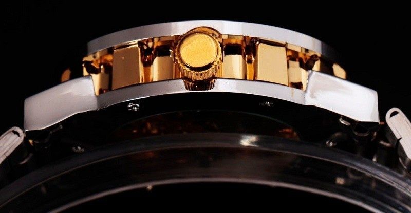 zegarek srebrny SKELETON mechaniczny na RUBINACH --> metalowy