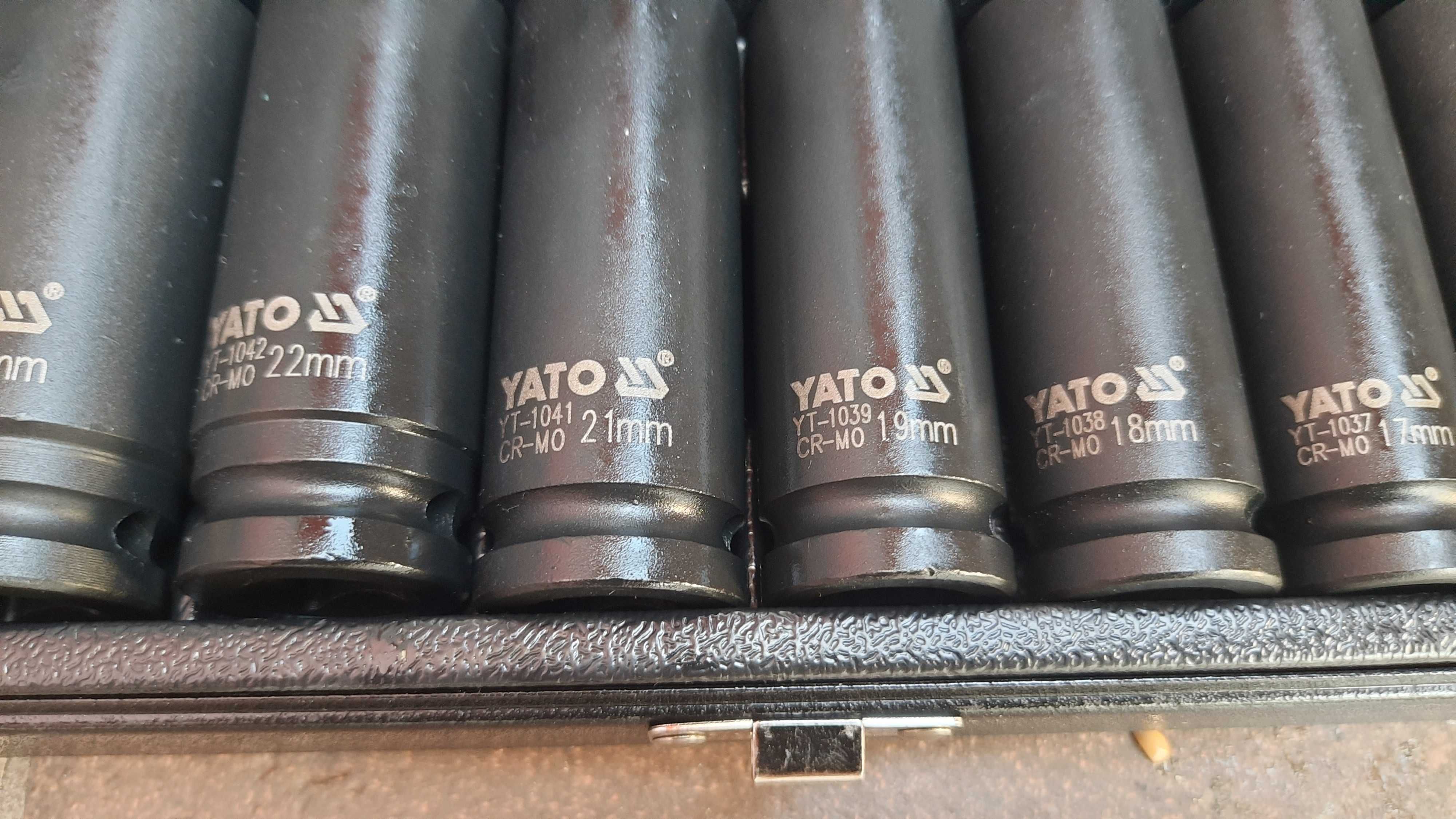 Ударные головки yato-1055 полный набор головок для гайковерта их 15 шт