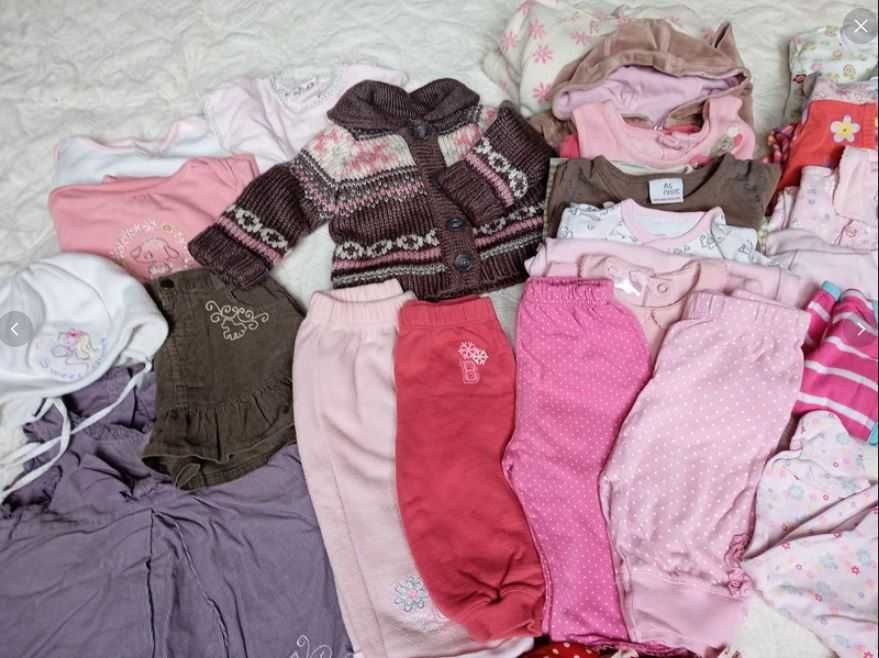 Mega paka paczka zestaw ubranek dla dziewczynki box 3-6mc 68cm 33szt