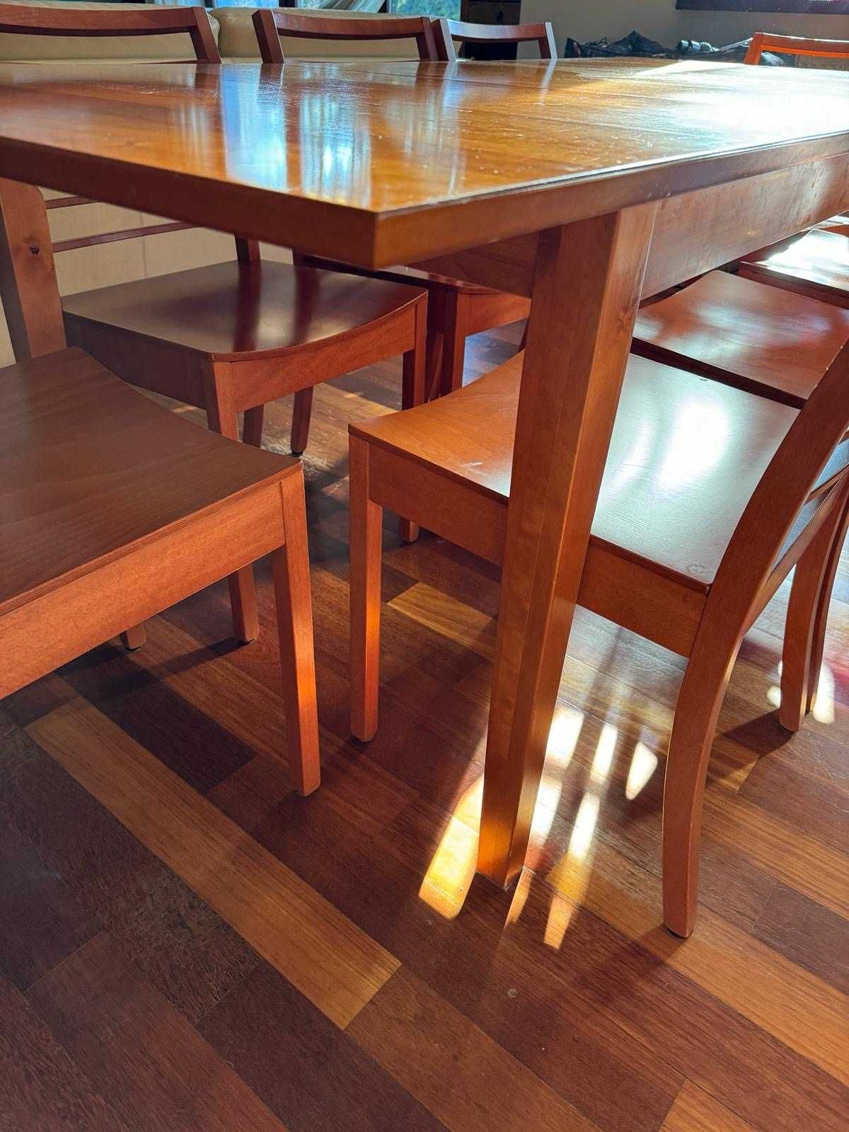 Stół drewniany (włoskiego producenta) 160/210 cm x 95 cm
