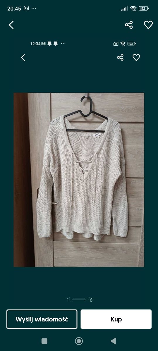 Sweter asymetryczny Only
