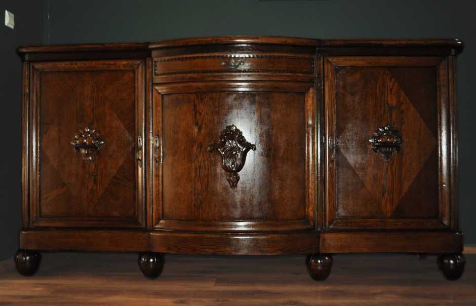 stara komoda rzeźbiona bufet antyk