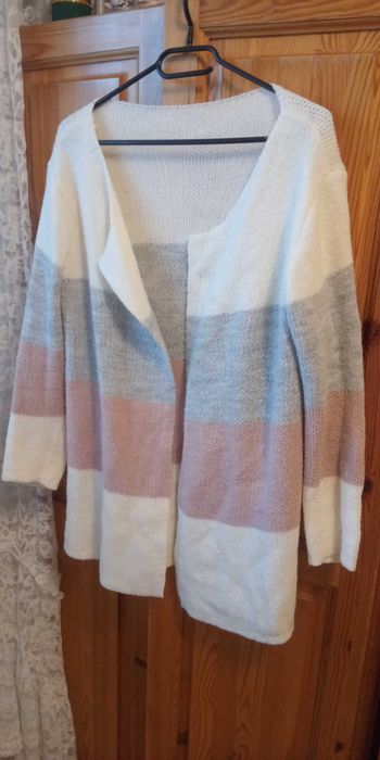 Sweter damski kardigan rękaw 3/4