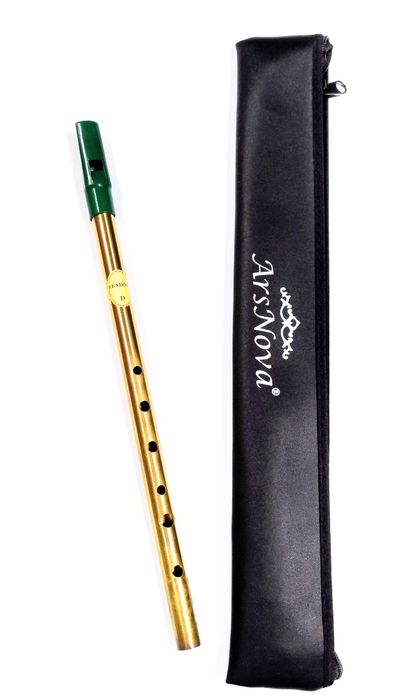 Zestaw Flażolet D mosiądz oryginalny irlandzki + NOWE etui