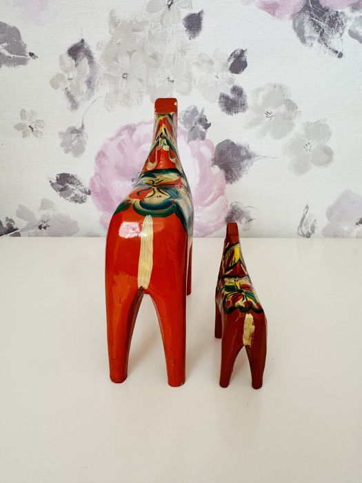 skandynawski drewniany koń,konik,Nils Olsson Dala,antyk,vintage,retro