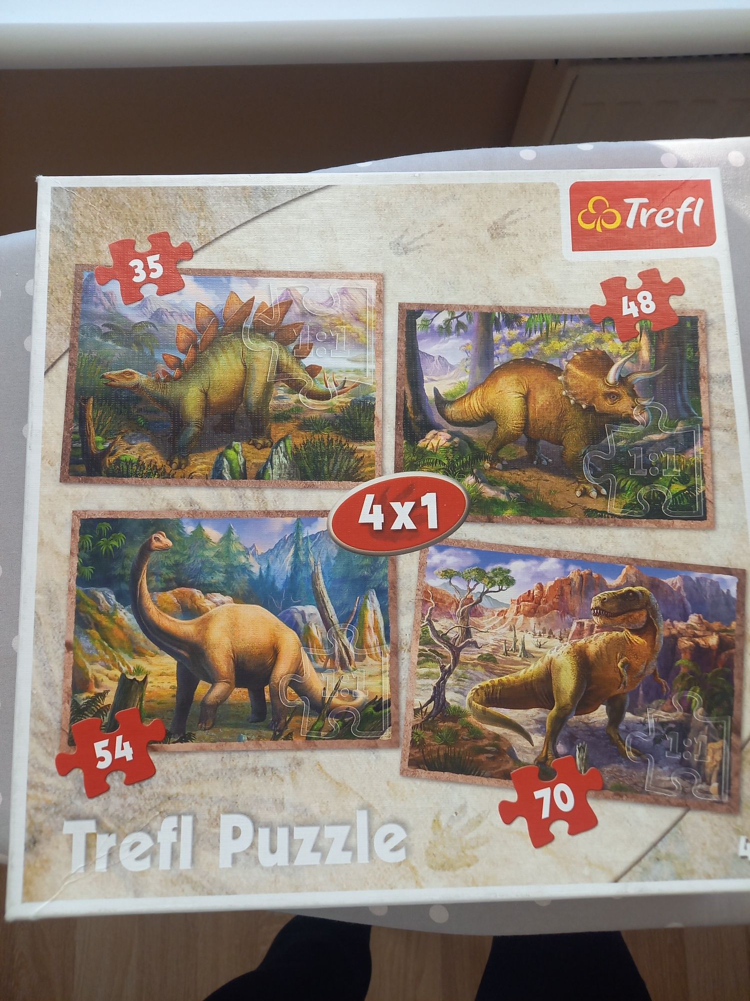 Puzzle dinozaury, 4 obrazki, Trefl