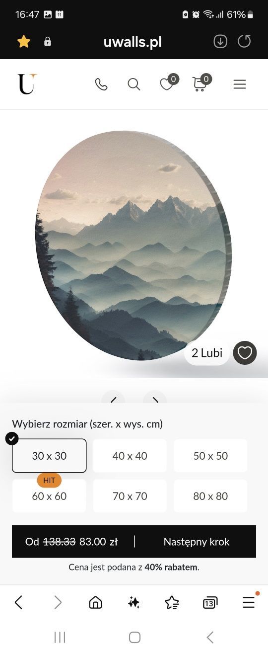 Obraz okrągły jakości premium