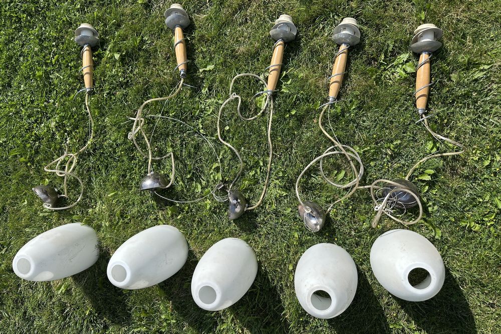 Lampa wisząca z kloszem 5szt