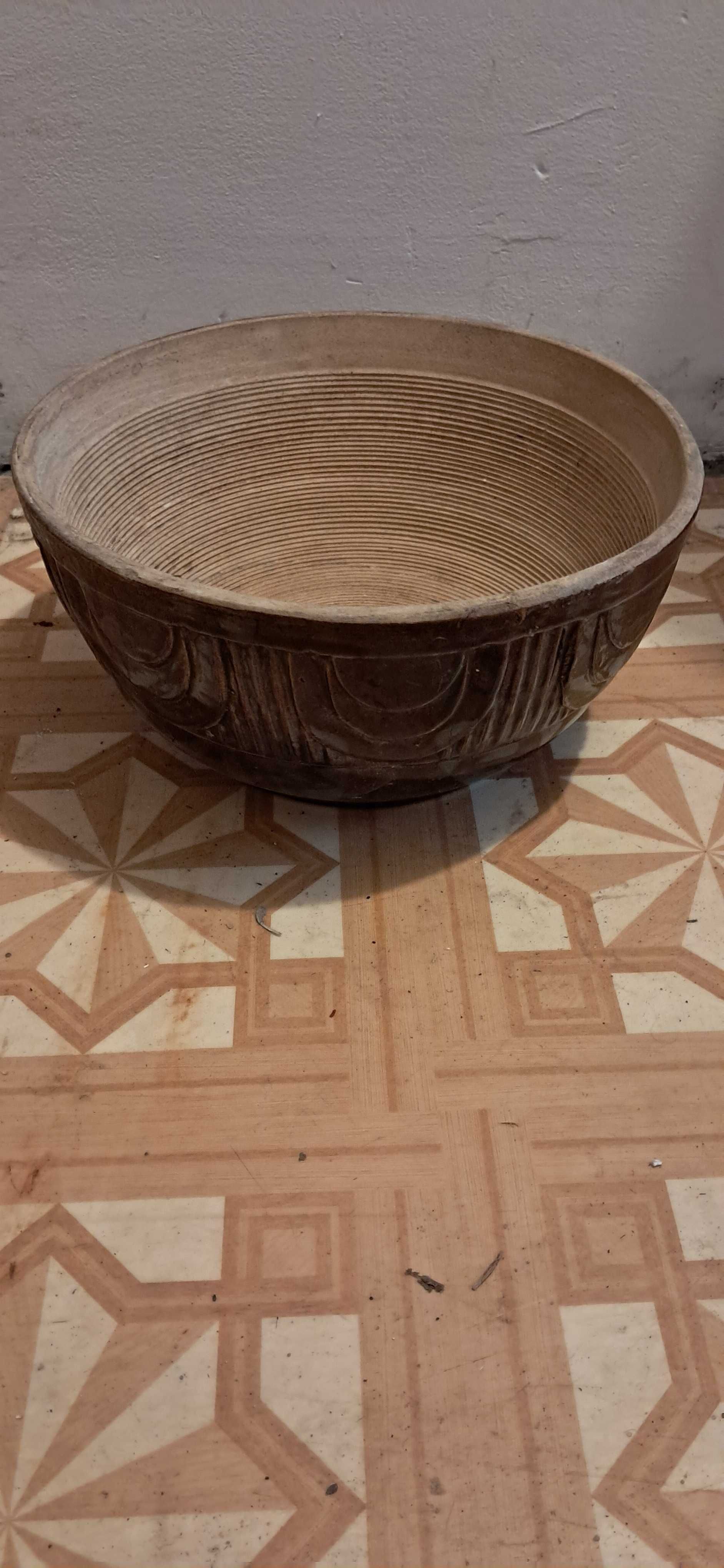 Makutra ceramiczna kamionkowa BOCHNIA 5 litrów FNK Duża miska misa PRL