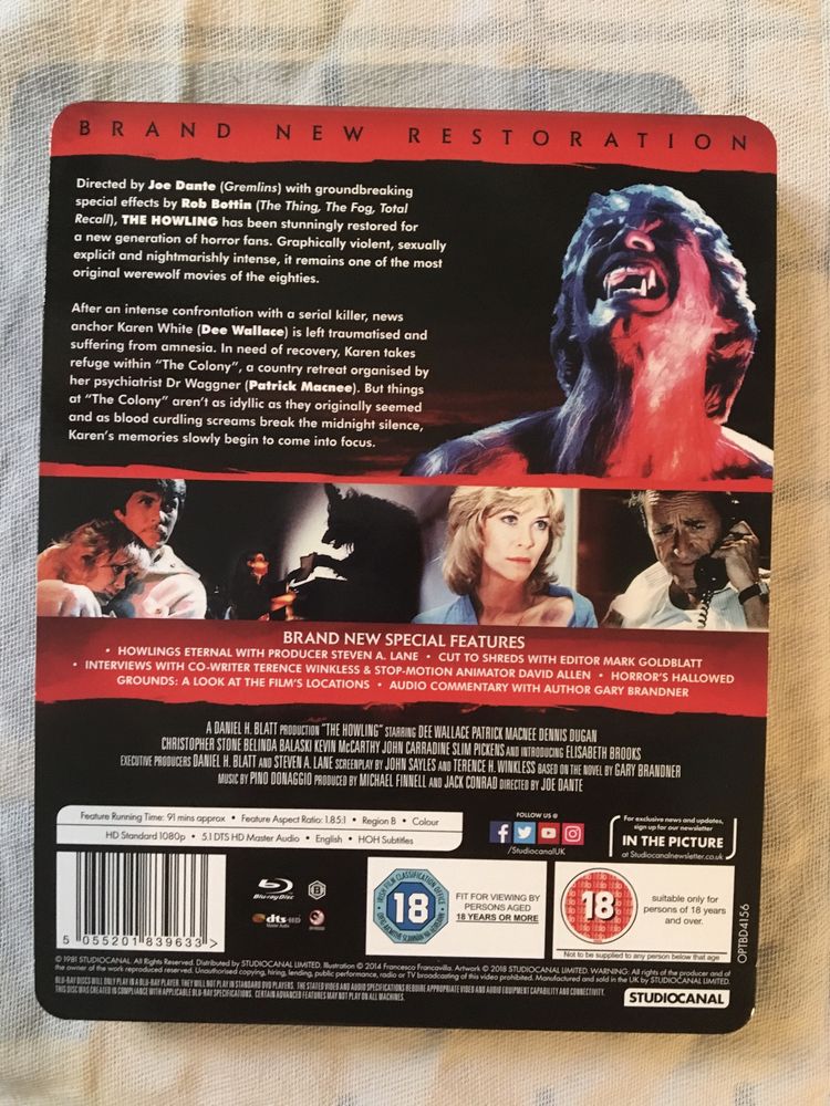 Steelbook blu-ray The Howling