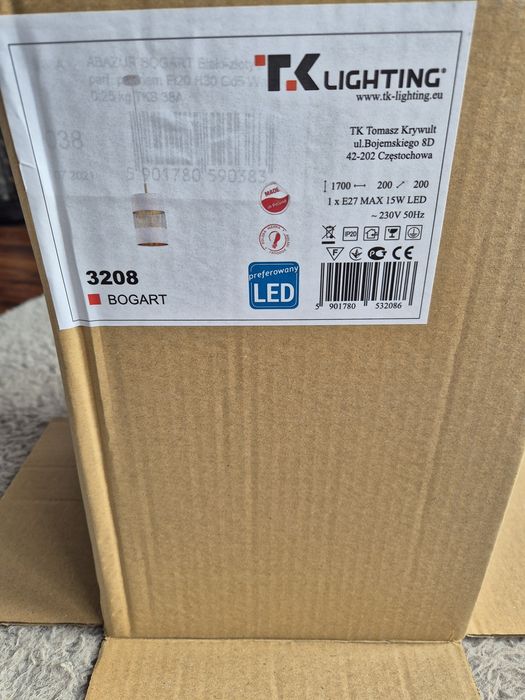 Lampa wisząca biało złota regulowana długość must have hit elegancka