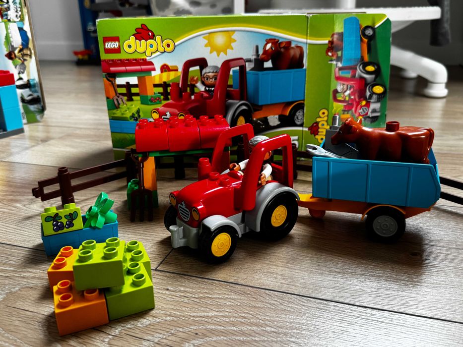 Lego klocki DUPLO Farma Traktor z przyczepą 10524