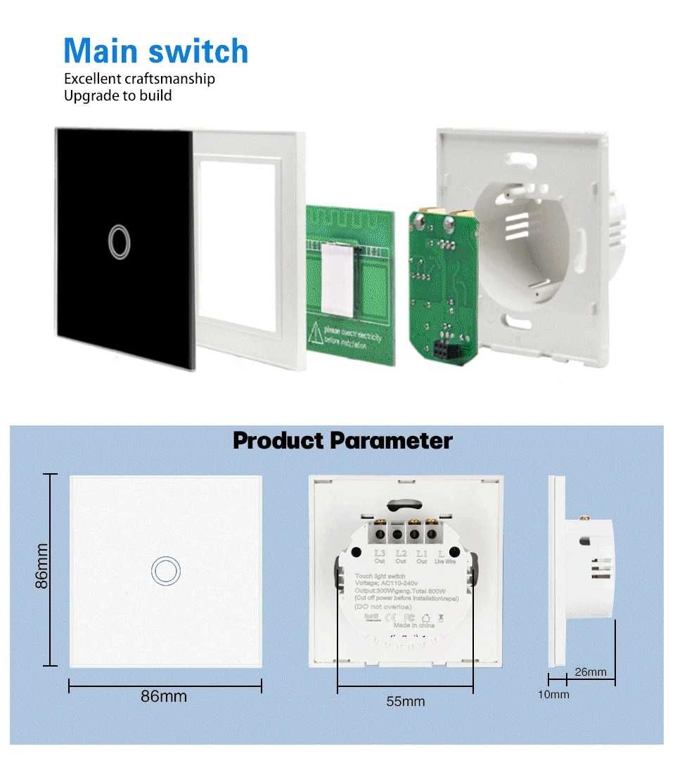 Interruptor Touch Tátil