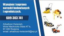 Wypożyczalnia.Wynajem i naprawa narzędzi budowlanych i ogrodniczych