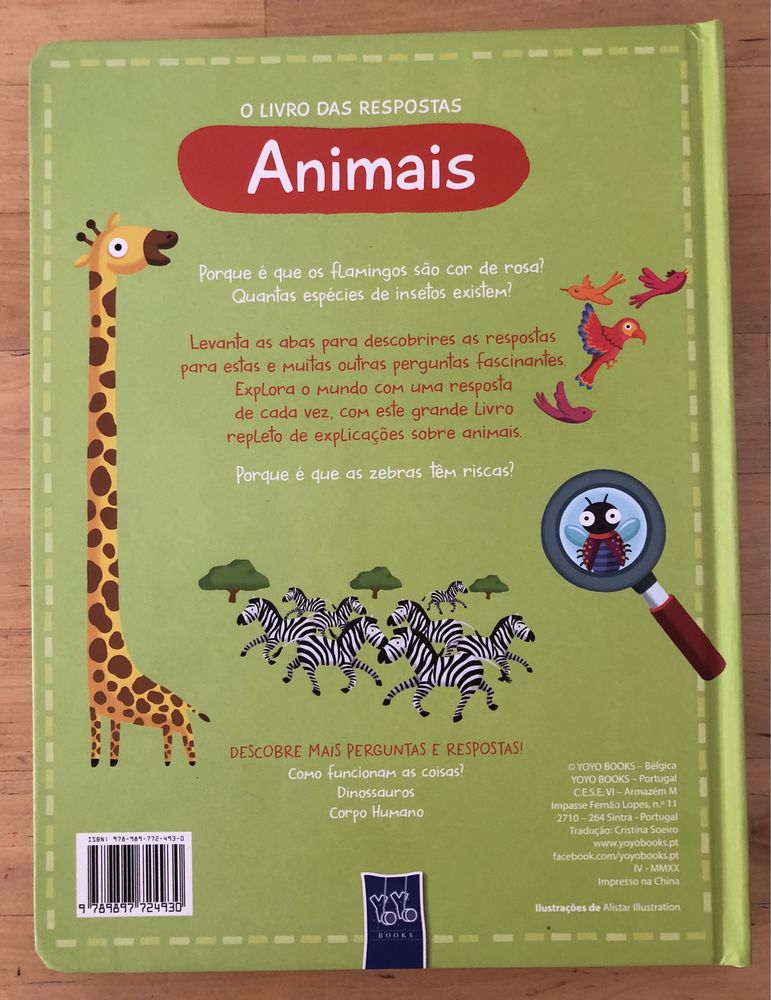 Livro Infantil “O livro de respostas dos Animais”