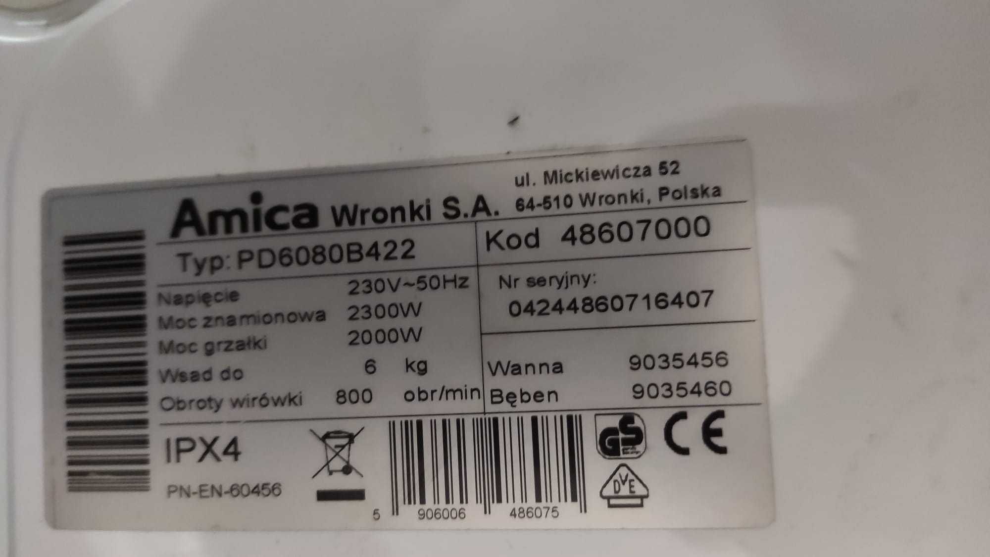 Amica PD6080B422 - sterownik / programator