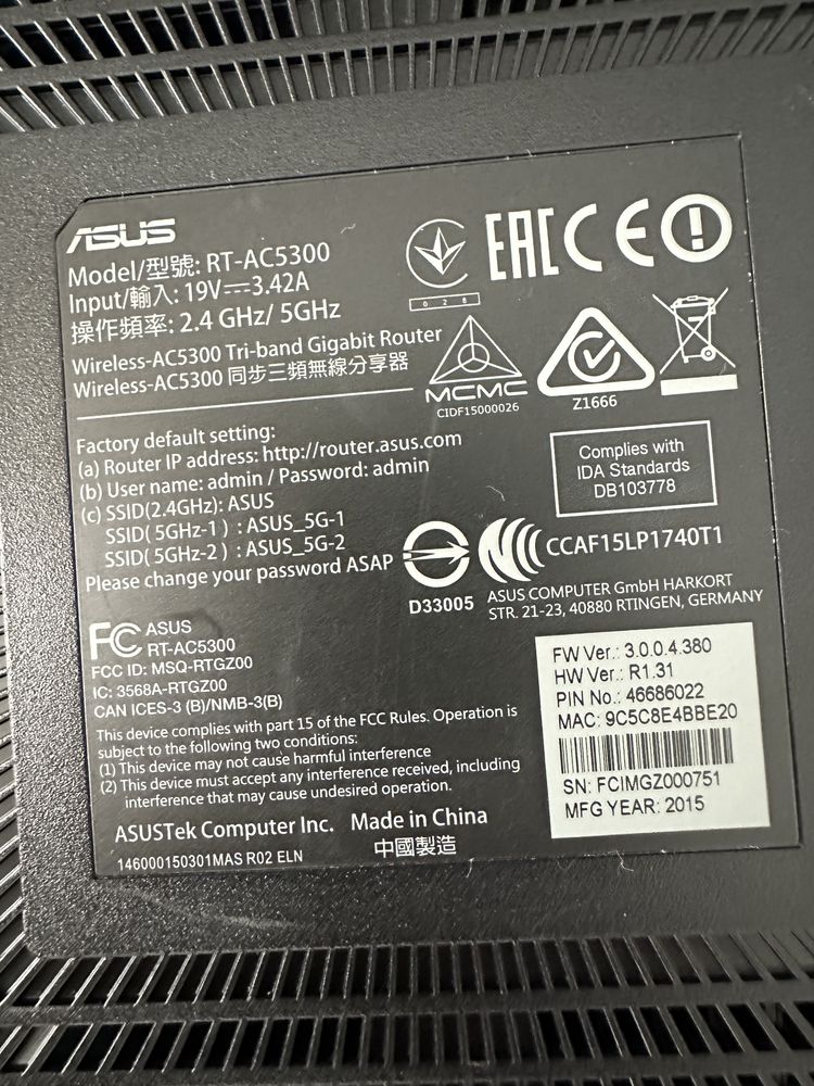Vendo router assus RT 5300