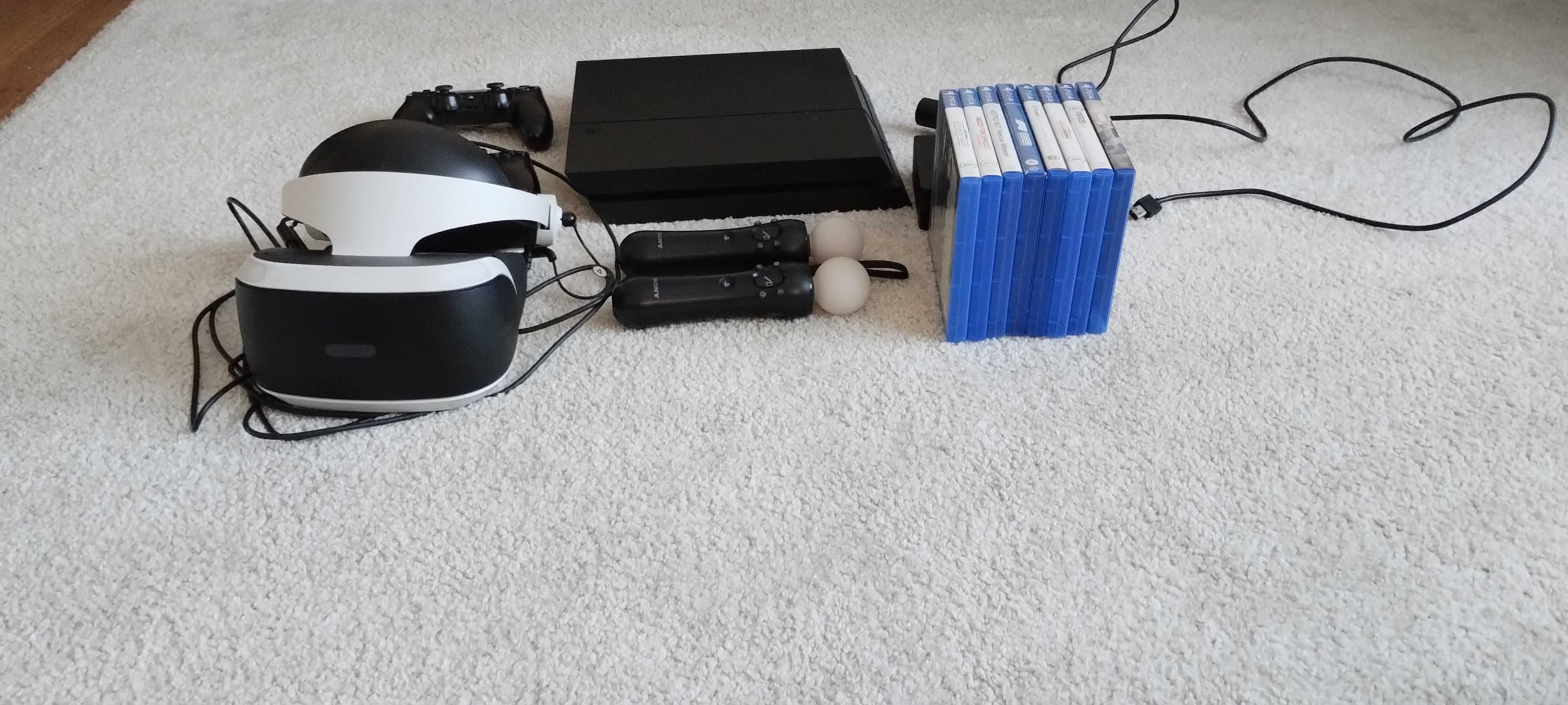 VR+ps4+gry+kontrolery+pady i kamera