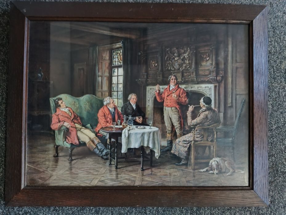 Obraz angielski w ramce brazowej
