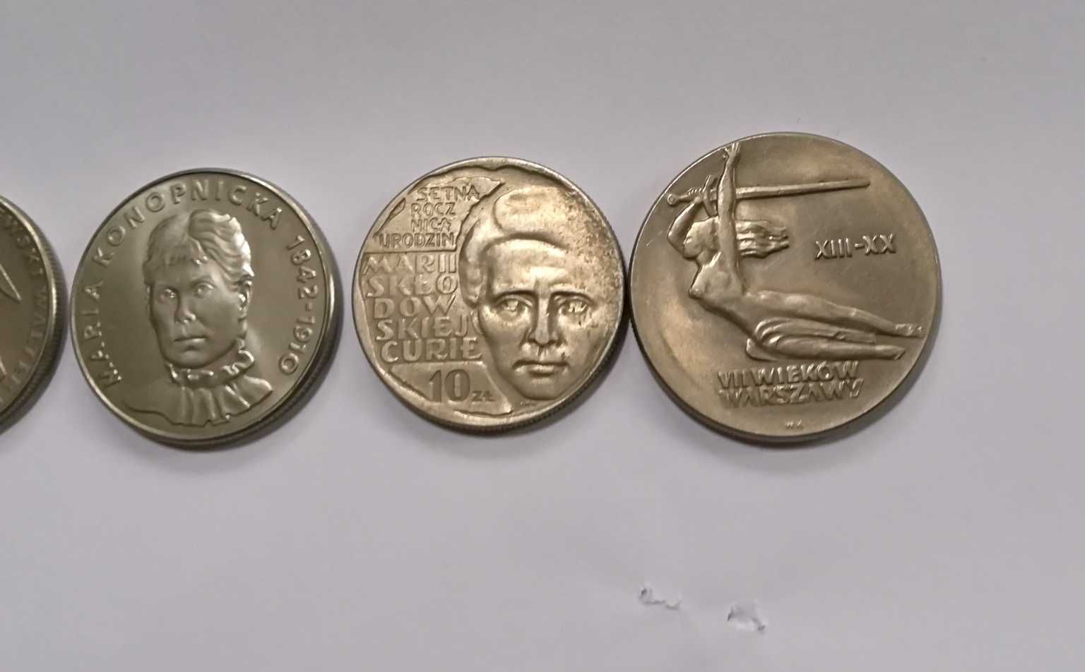 Monety w zestawie 10zł z 1967,20zł z 1978, 10zł 1967,10zł 1965 r