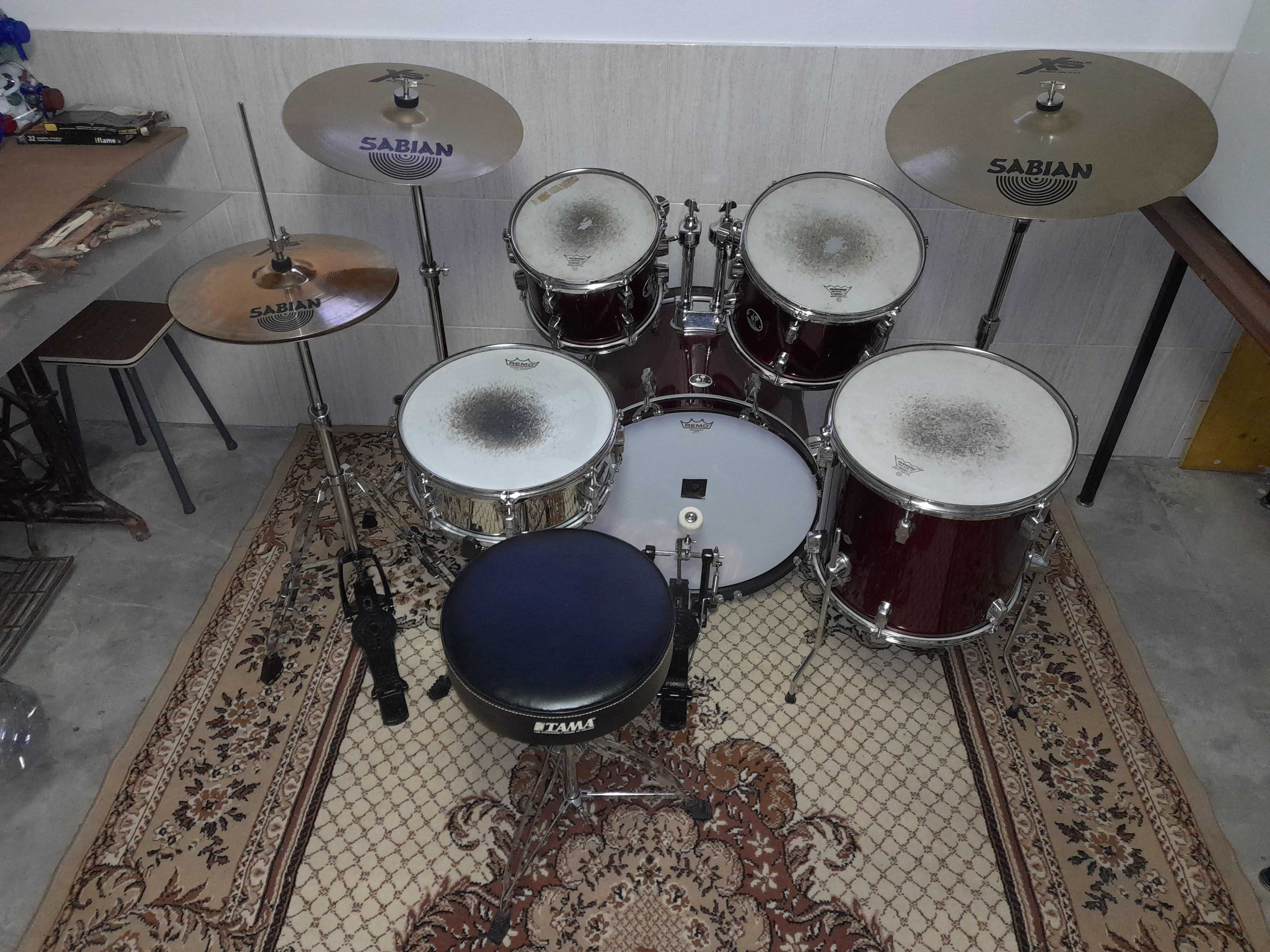 Sonor Force 507 c pratos sabian XS20 +banco. (Ler tudo)