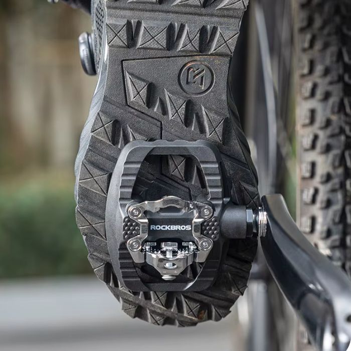 Pedały Rowerowe Mtb Platformowe Spd Dwustronne Nylonowe Rockbros Pd303