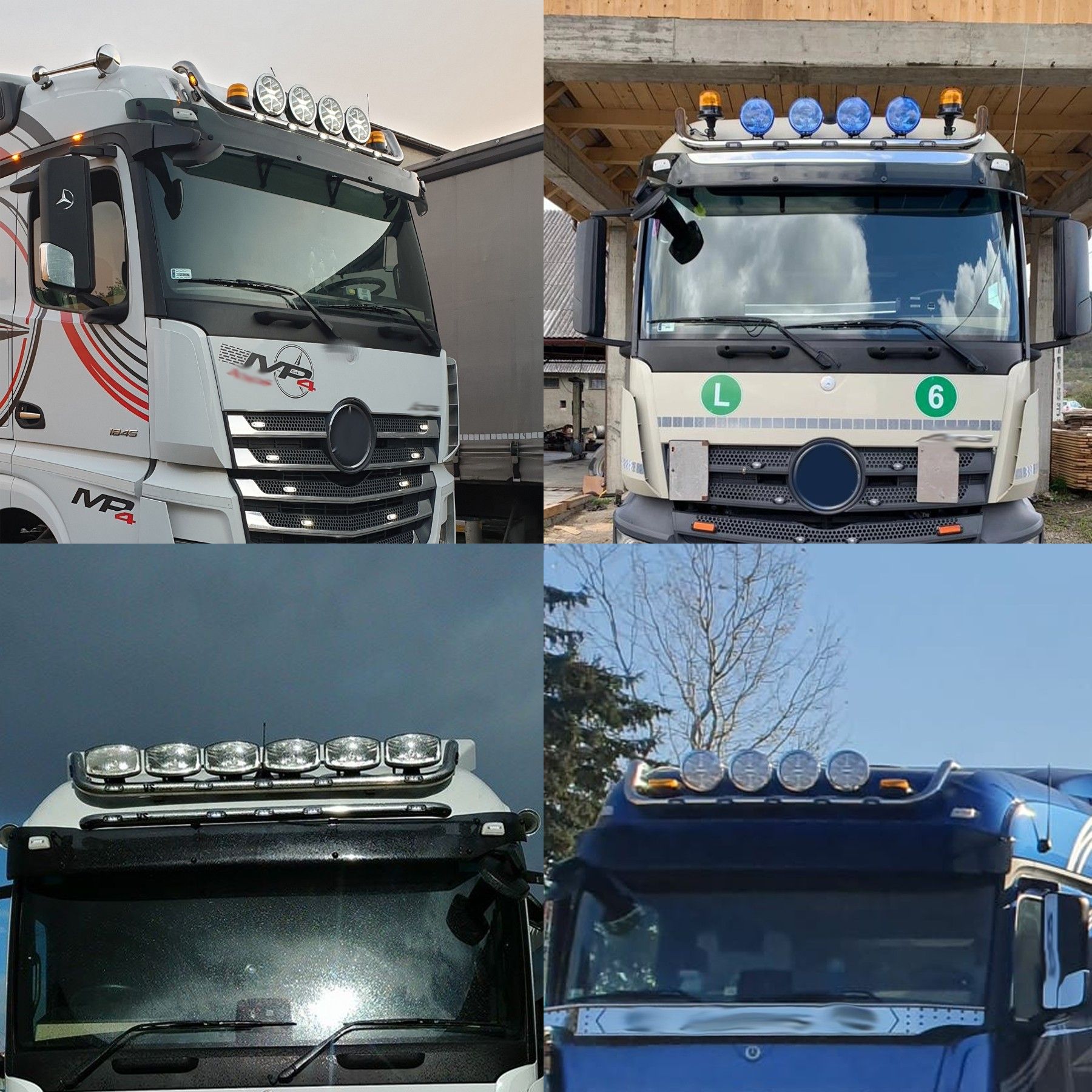 Orurowanie dachowe/Rama dla Mercedes Actros Streamspace z oświetleniem