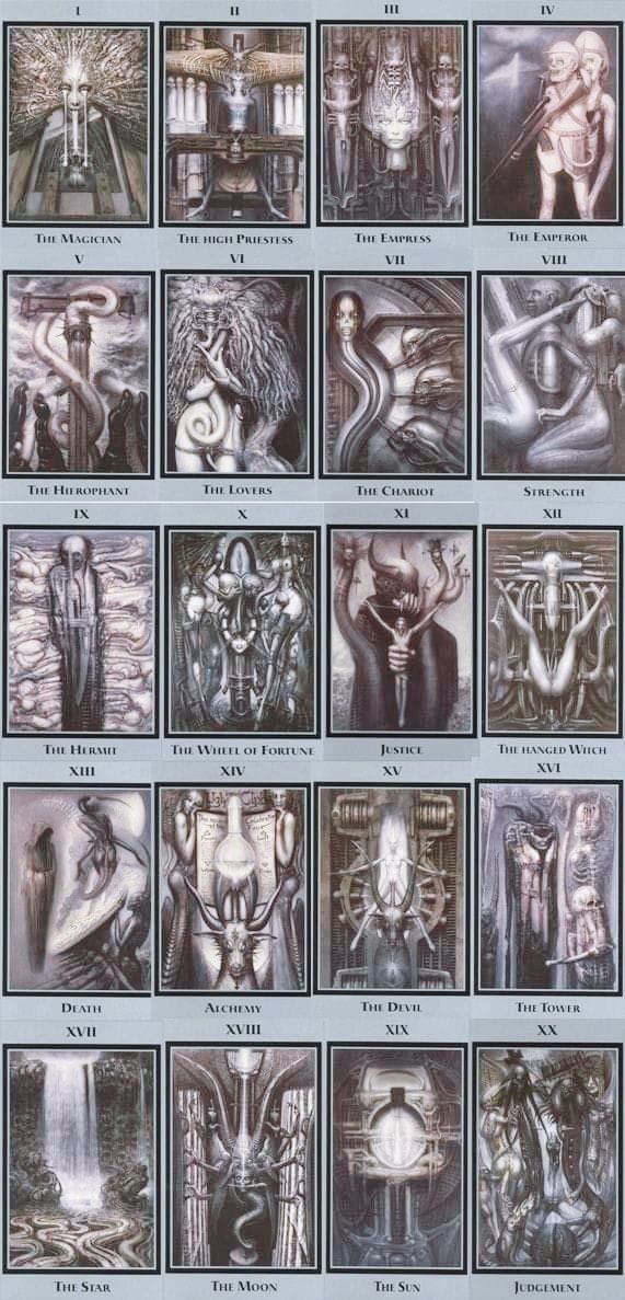 H. R. Giger Tarot zestaw, 2000. Zestaw książka+karty+plakat