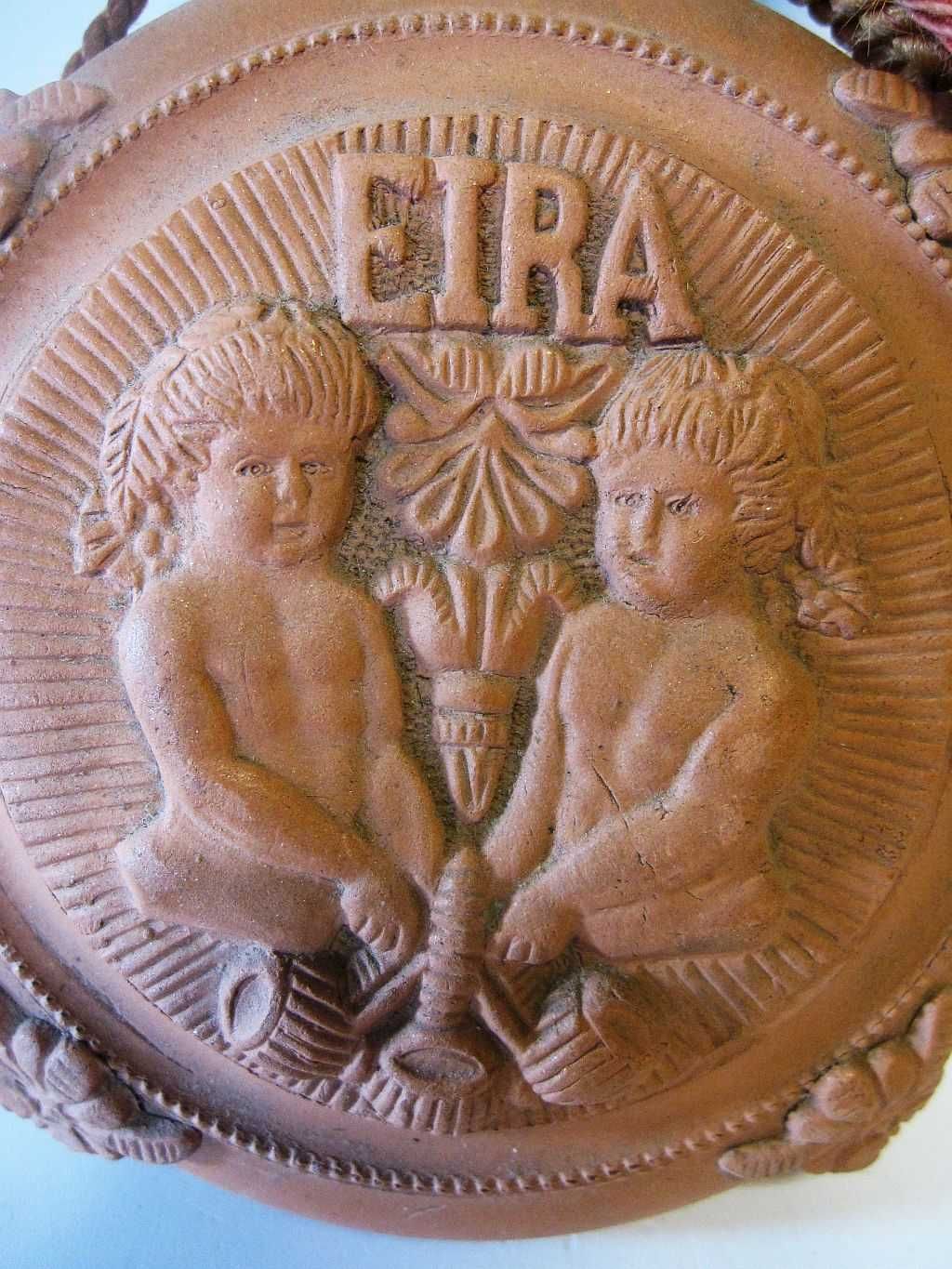 lindo cantil vintage em barro - EIRA - amizade - reprodução do antigo