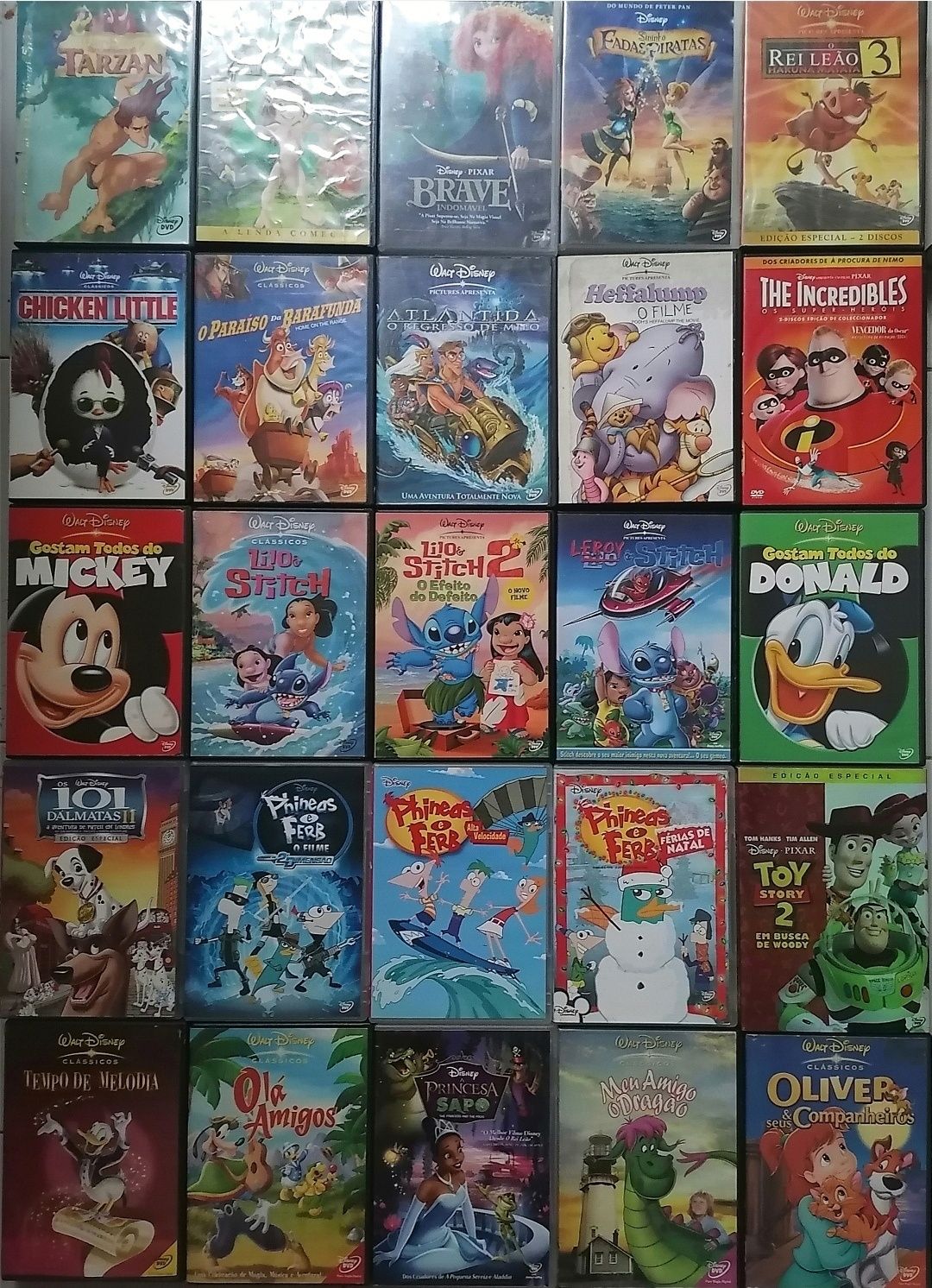 Lote 364 DVD's originais  (LOTE 41) animação: Disney/Pixar/DreamWorks